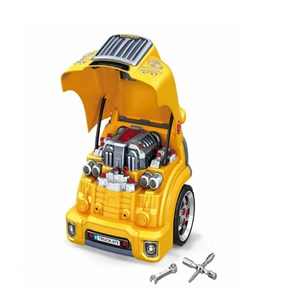 اسباب بازی موتور خودرو Motor Car Engine مدل کاپوت اتوبوس مدرسه Repair Truck School Bus Set _اسباب بازی ماشین